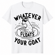 Funny goat shirt in black