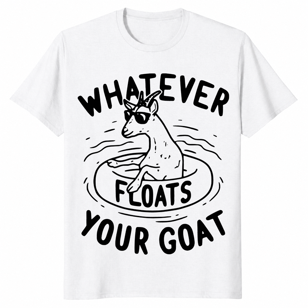 Funny goat shirt in black