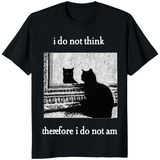 Funny Goth Cat Shirt featuring Grunge Cat Humor design by Cuccico in black