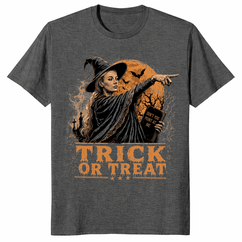 Funny halloween witch shirt in dark heather