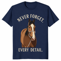 Funny horse shirt in navy