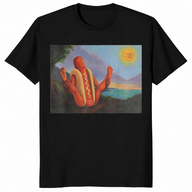 Funny hot dog yoga shirt in black