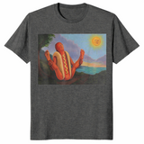 Funny hot dog yoga shirt in dark heather