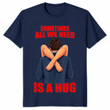 Funny hug shirt in navy