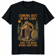 Funny Jesus Easter T-Shirt – Coming Out Of My Cave | Parody Humor | Cuccico