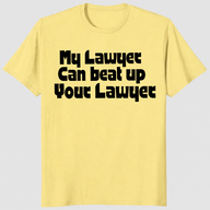 Funny lawyer shirt in cornsilk