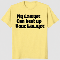 Funny lawyer shirt in cornsilk