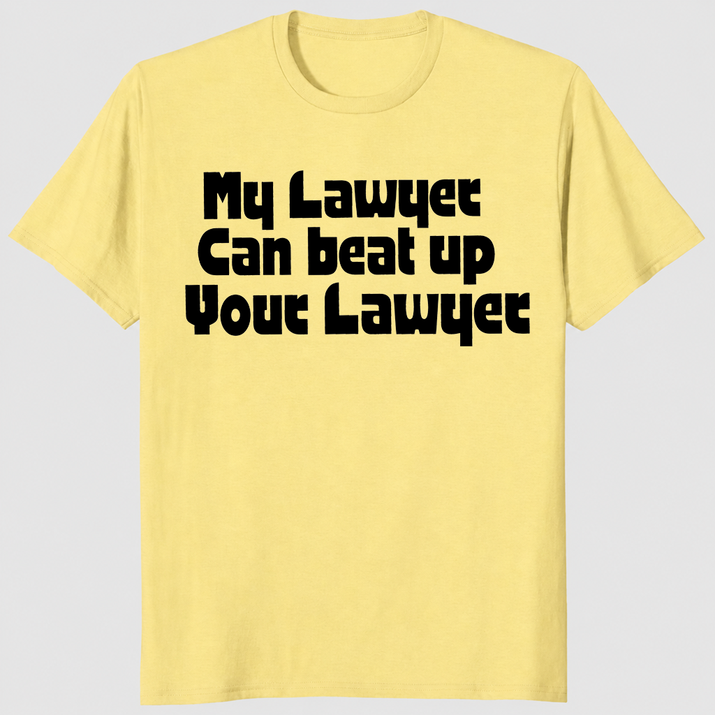 Funny lawyer shirt in cornsilk