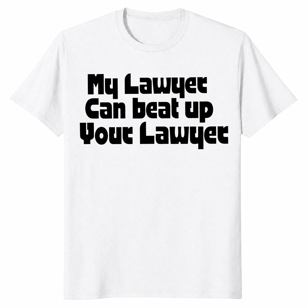 Funny lawyer shirt in white