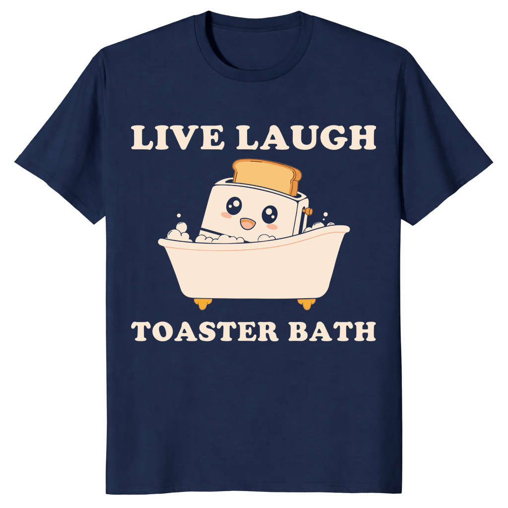 Funny Live Laugh Toaster Bath t-shirt with sarcastic meme saying design