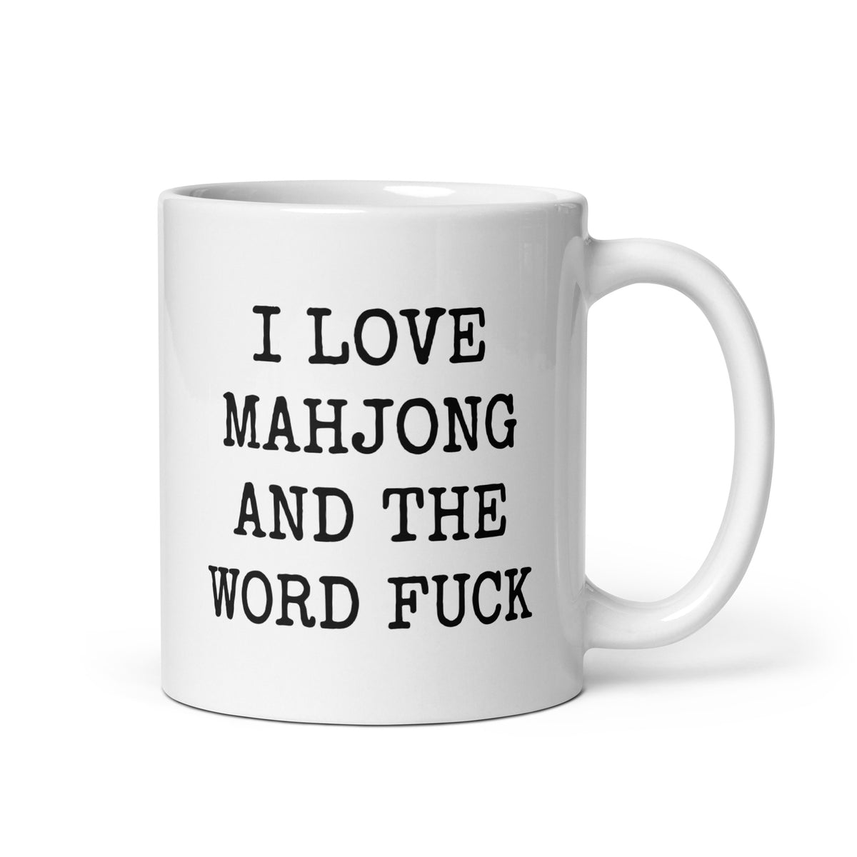 Funny mahjong mug with bold swear word quote for mahjong lovers