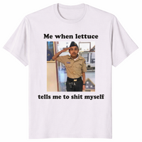 Funny meme shirt in ice grey