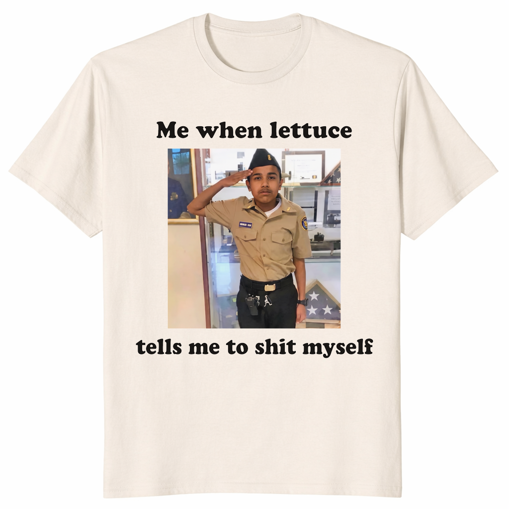Funny meme shirt in natural