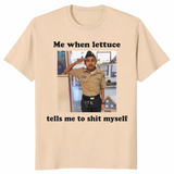 Funny meme shirt in sand