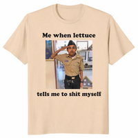 Funny meme shirt in sand