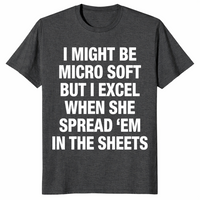 Funny office humor shirt in dark heather grey