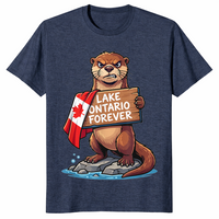 Funny otter lake shirt in heather navyFunny otter lake shirt in heather navy
