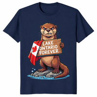 Funny otter lake shirt in navy