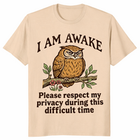 Funny owl shirt sand