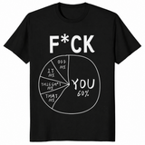 Funny pie chart shirt in black