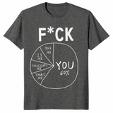 Funny pie chart shirt in dark heather