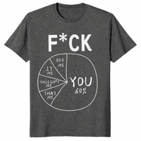 Funny pie chart shirt in dark heather