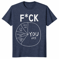 Funny pie chart shirt in heather navy