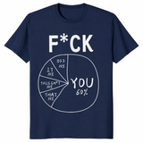 Funny pie chart shirt in navy