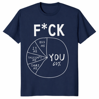 Funny pie chart shirt in navy