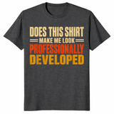 Funny programmer shirt in dark heather grey