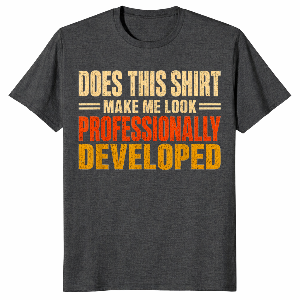 Funny programmer shirt in dark heather grey