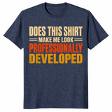 Funny programmer shirt in heather navy