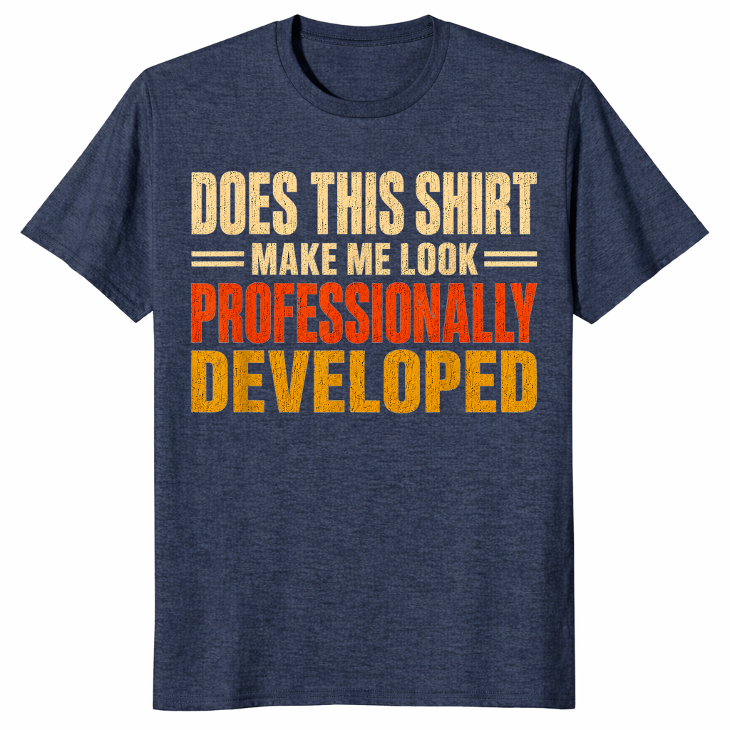 Funny programmer shirt in heather navy