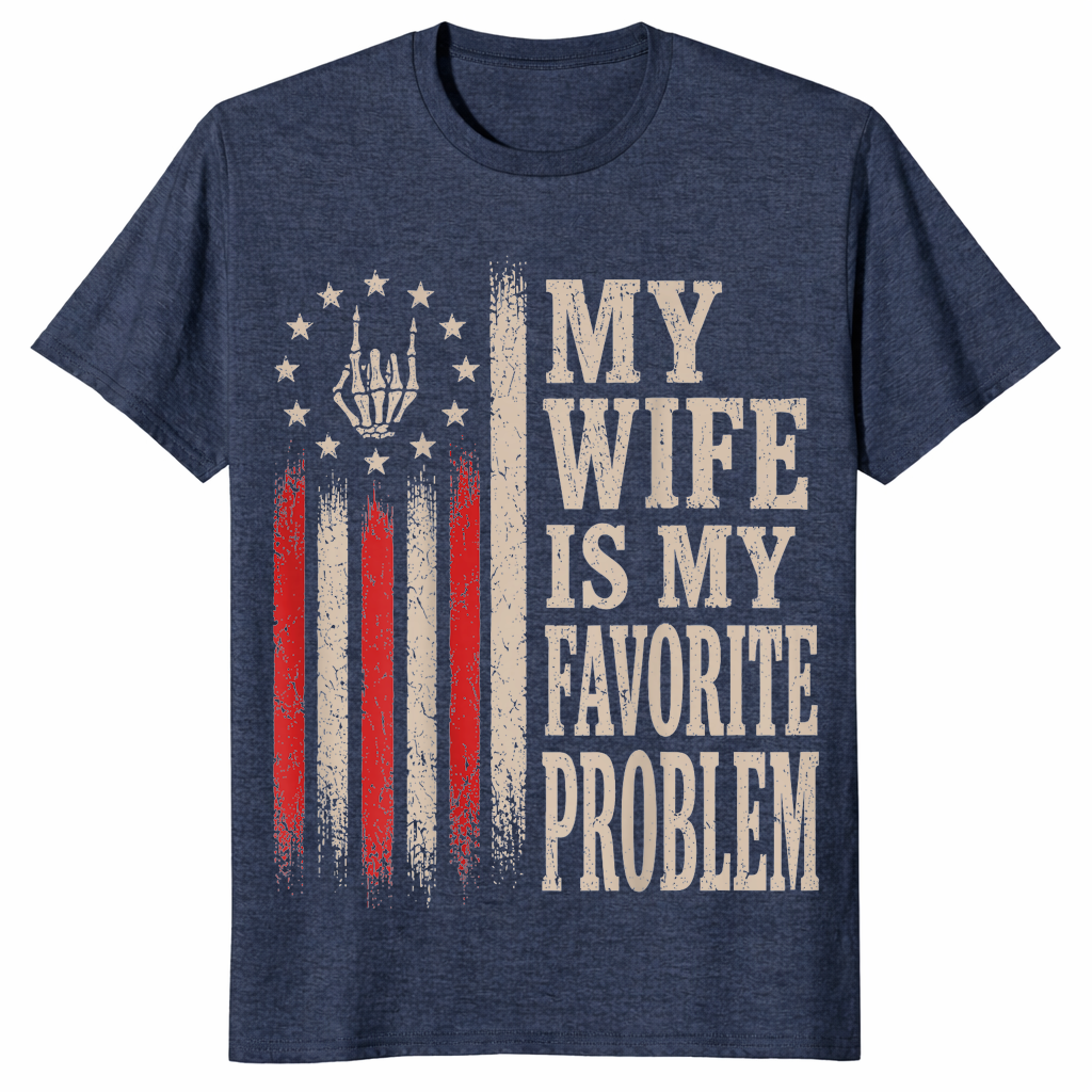 Funny quote for men shirt in heather navy