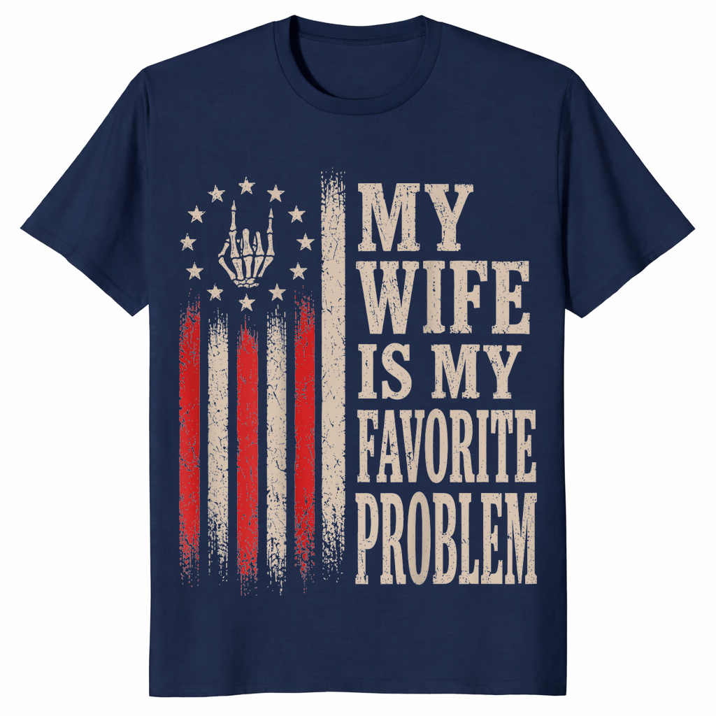 Funny quote for men shirt in navy