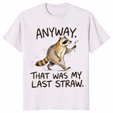 Funny raccoon shirt in ice grey