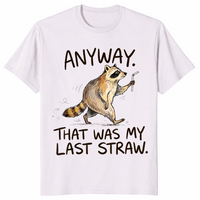 Funny raccoon shirt in ice grey