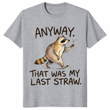 Funny raccoon shirt in sport grey