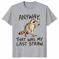 Funny raccoon shirt in sport grey
