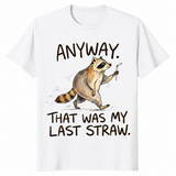Funny raccoon shirt in white