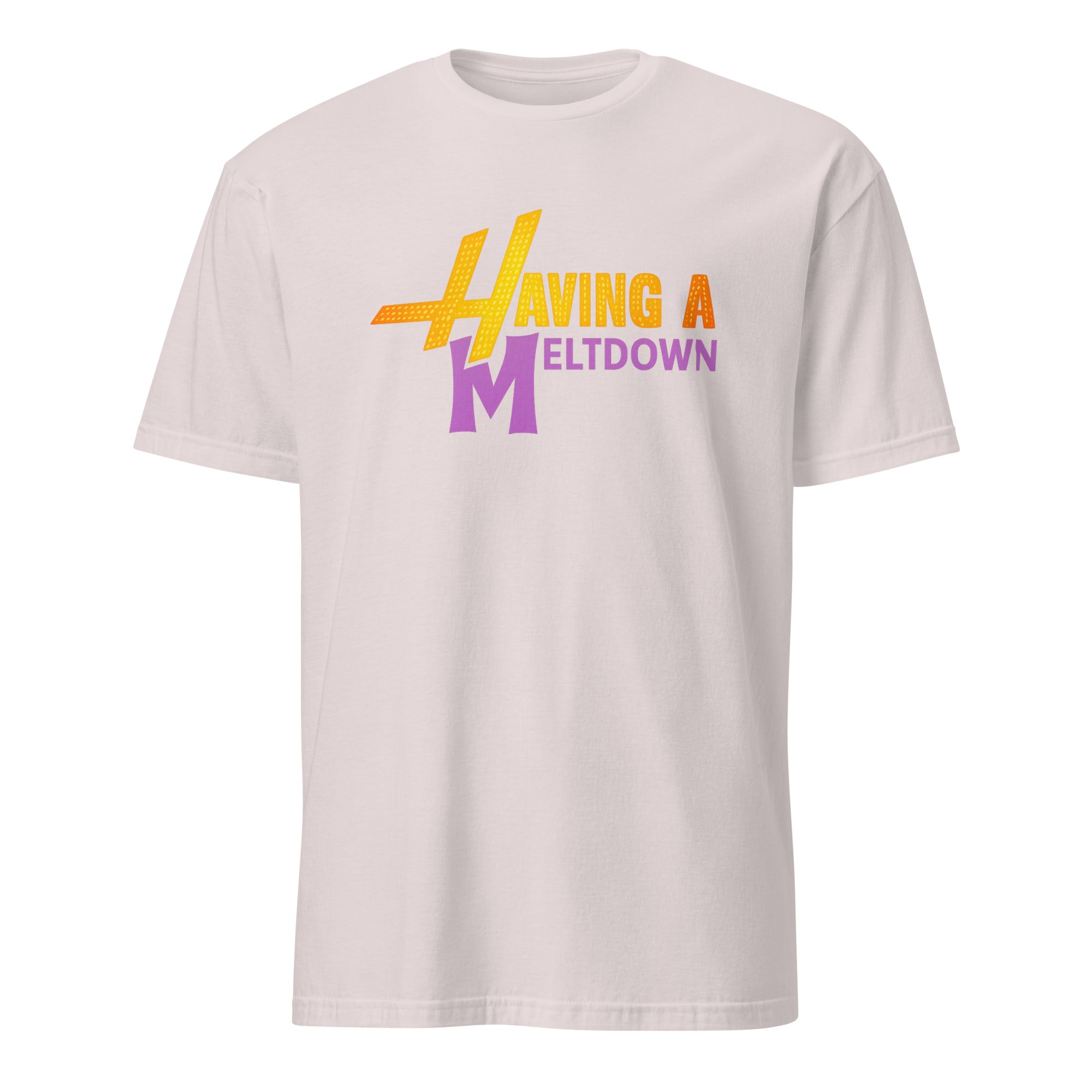 Funny Retro Quote T-Shirt in ice grey with humorous meltdown graphic