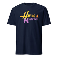 Funny Retro Quote T-Shirt in navy blue with humorous meltdown graphic