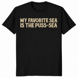 Funny sea pun shirt in black
