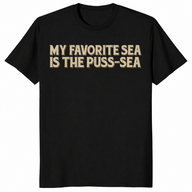 Funny sea pun shirt in black