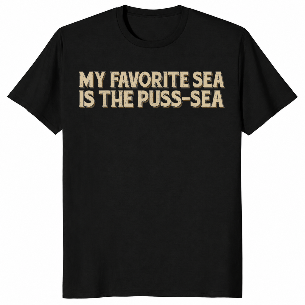 Funny sea pun shirt in black