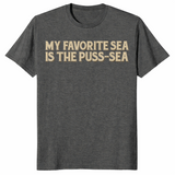 Funny sea pun shirt in dark heather