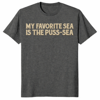 Funny sea pun shirt in dark heather