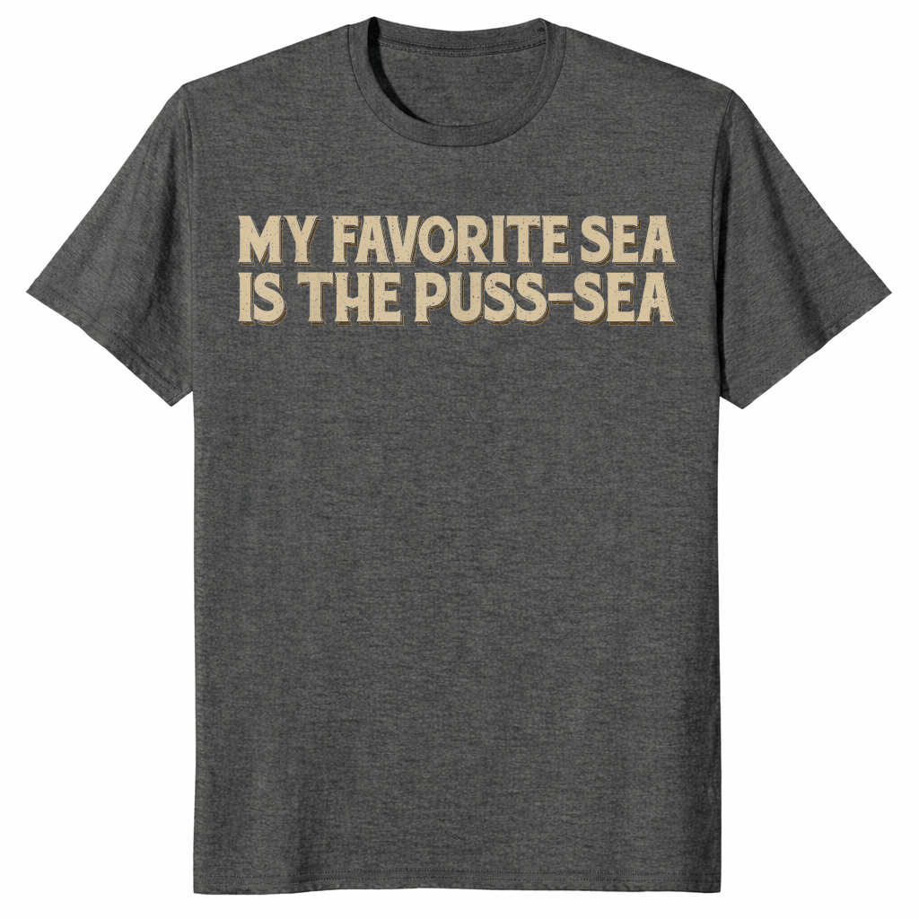Funny sea pun shirt in dark heather