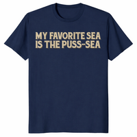 Funny sea pun shirt in navy