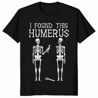 Funny skeleton shirt in black